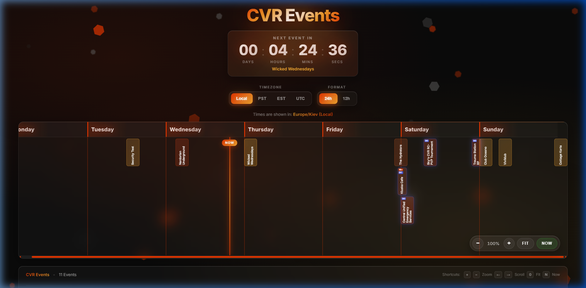 CVR Calendar Preview